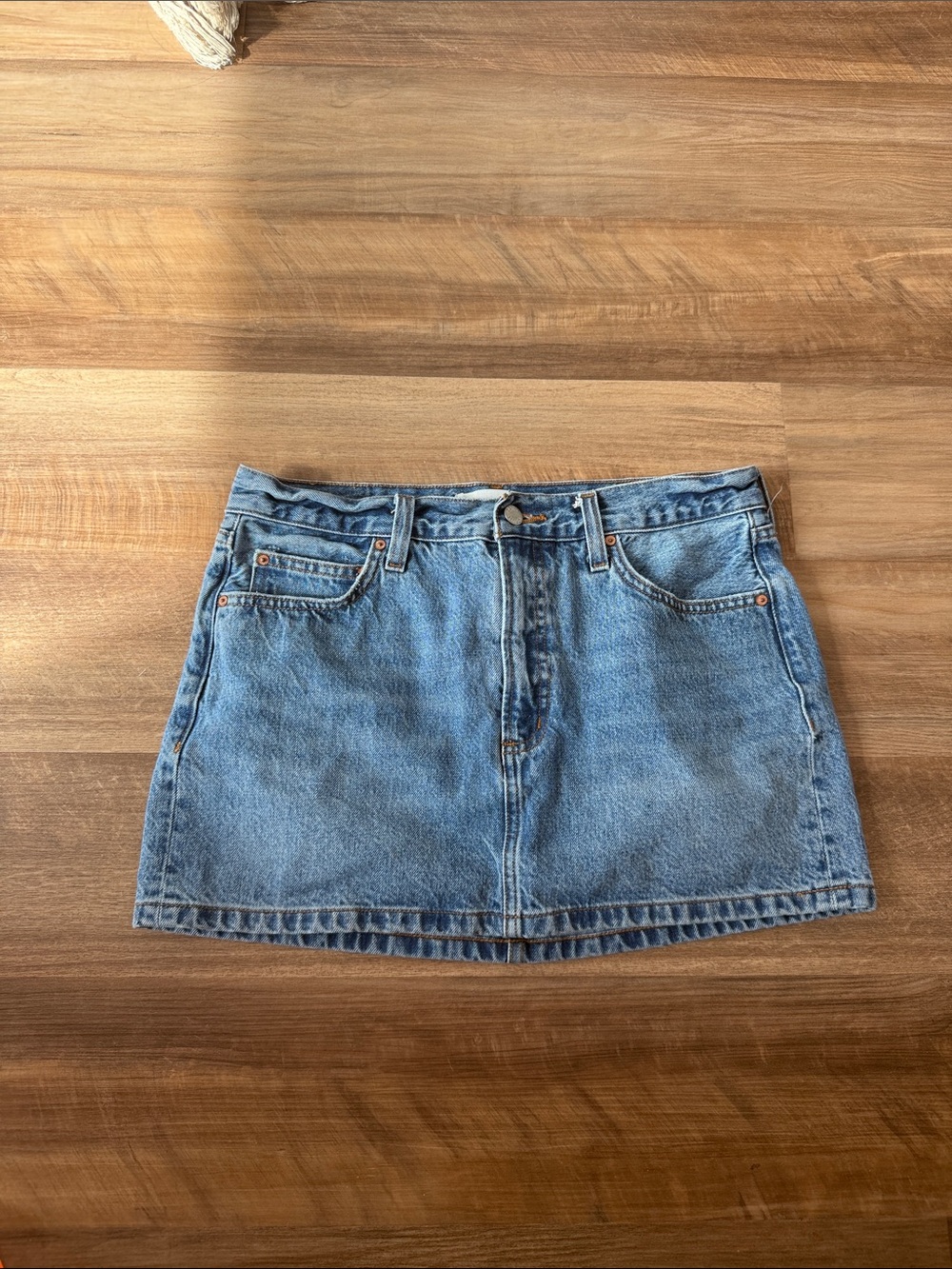 Denim Forum Light Blue Denim Mini Skirt